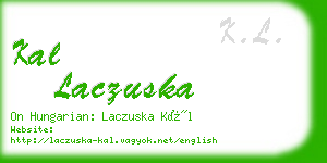kal laczuska business card